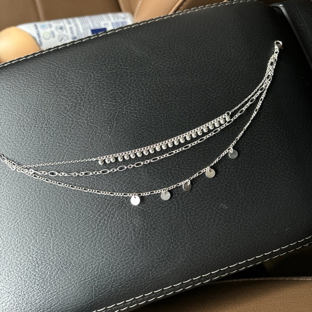 triple chain anklet